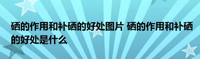 硒锅能补硒吗