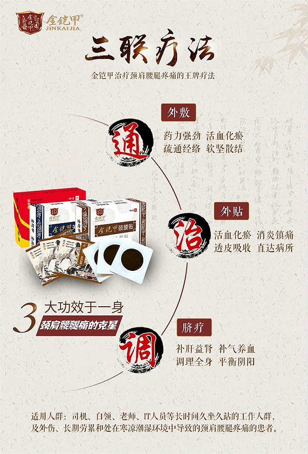 金铠甲膏药三联疗法