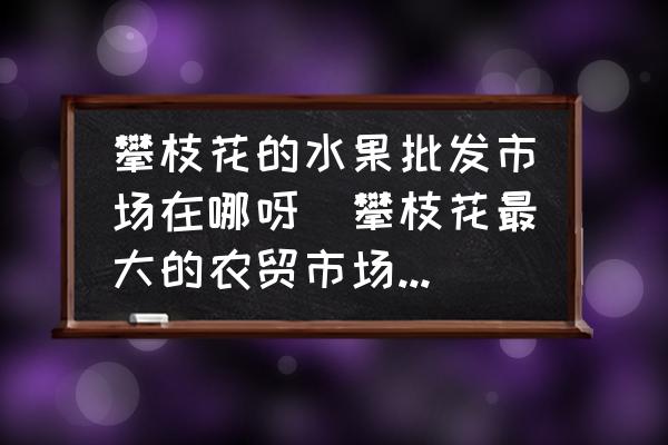 攀枝花的水果批发市场在哪呀(攀枝花最大的农贸市场在什么地方？)