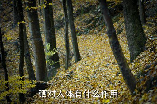 硒对人体有什么作用